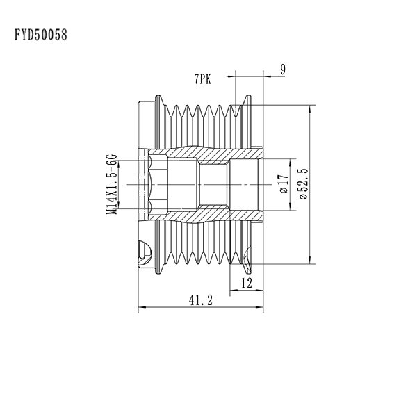 FYD50058 Overrunning Alternator Pulley