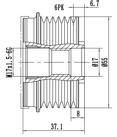 FYD50680 Overrunning Alternator Pulley