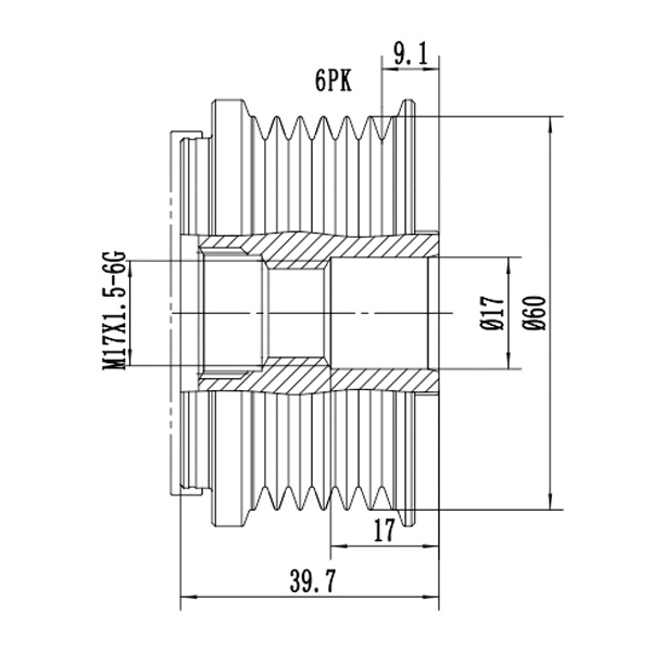 FYD50041 Overrunning Alternator Pulley