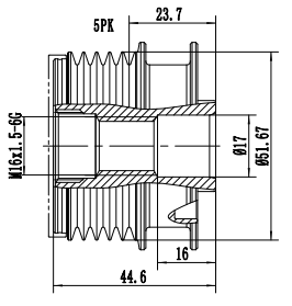 FYD50088 Overrunning Alternator Pulley