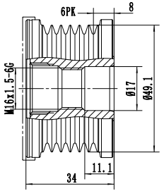 FYD50091 Overrunning Alternator Pulley
