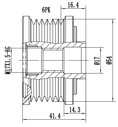 FYD50115 Overrunning Alternator Pulley