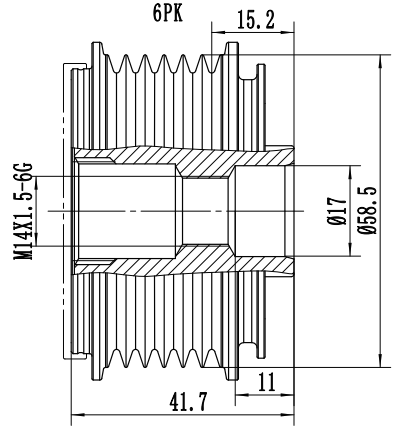 FYD50124 Overrunning Alternator Pulley