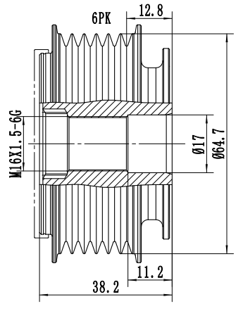 FYD50141 Overrunning Alternator Pulley