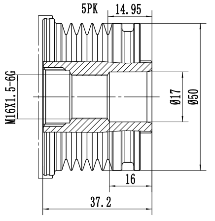 FYD50152 Overrunning Alternator Pulley