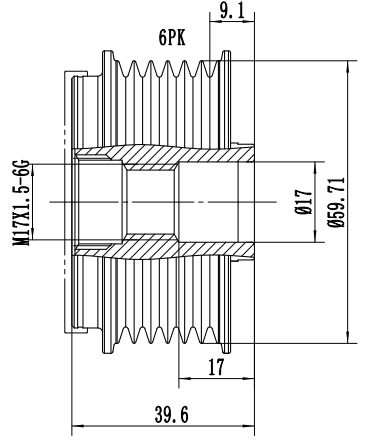 FYD50165 Overrunning Alternator Pulley
