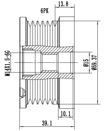 FYD50211 Overrunning Alternator Pulley