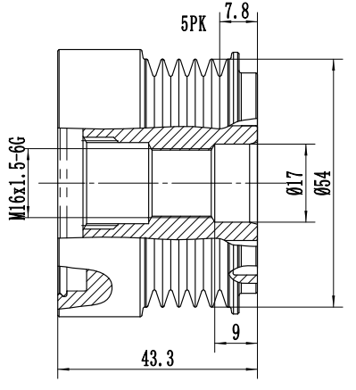FYD50232 Overrunning Alternator Pulley