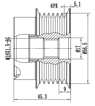 FYD50271 Overrunning Alternator Pulley