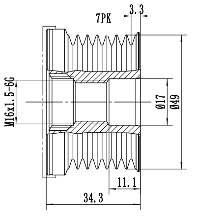 FYD50292 Overrunning Alternator Pulley