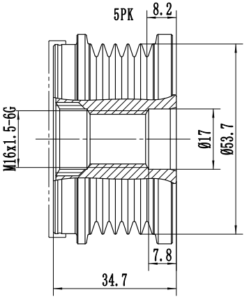 FYD50294 Overrunning Alternator Pulley