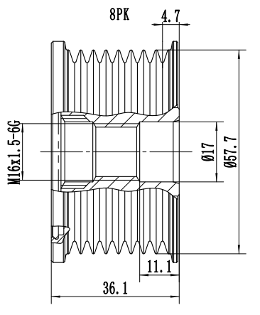 FYD50329 Overrunning Alternator Pulley