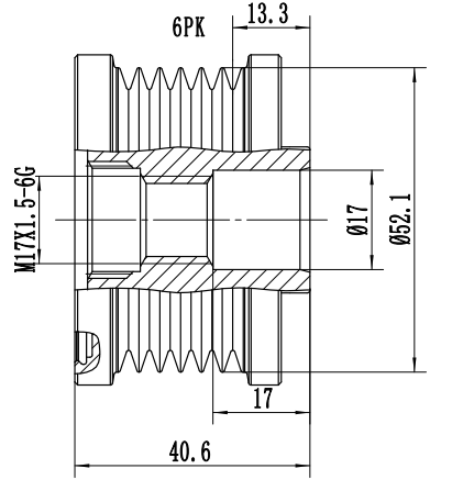 FYD50330 Overrunning Alternator Pulley