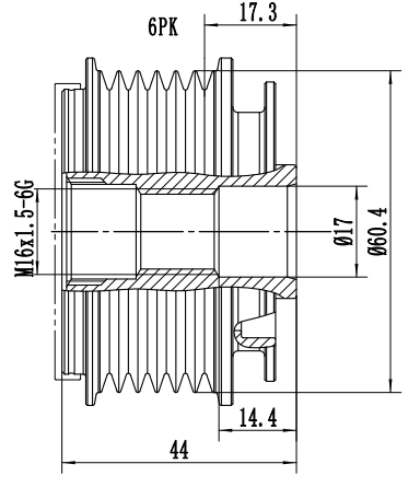 FYD50350 Overrunning Alternator Pulley