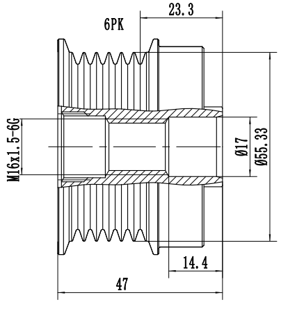 FYD50623 Overrunning Alternator Pulley