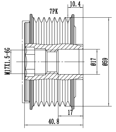 FYD50627 Overrunning Alternator Pulley
