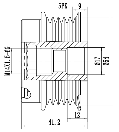 FYD50632 Overrunning Alternator Pulley