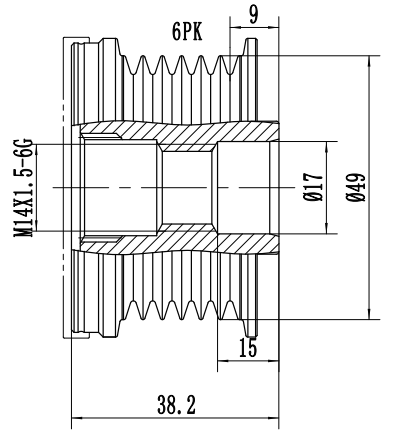 FYD50645 Overrunning Alternator Pulley