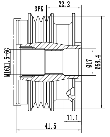 FYD50648 Overrunning Alternator Pulley