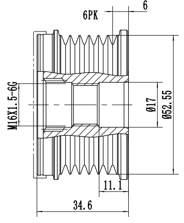 FYD50652 Overrunning Alternator Pulley