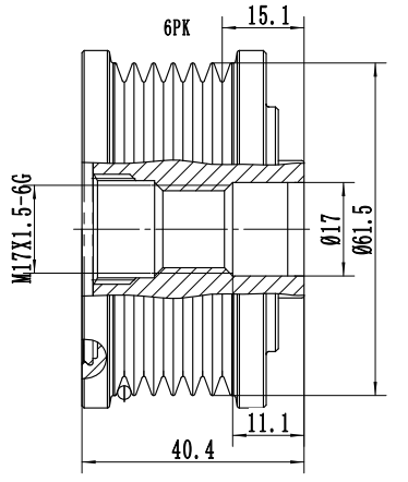FYD50664 Overrunning Alternator Pulley