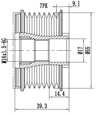 FYD50682 Overrunning Alternator Pulley