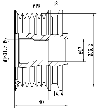 FYD50690 Overrunning Alternator Pulley