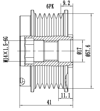 FYD50693 Overrunning Alternator Pulley
