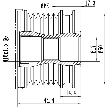 FYD50699 Overrunning Alternator Pulley
