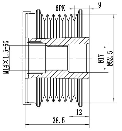 FYD50727 Overrunning Alternator Pulley