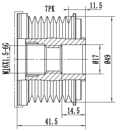FYD50741 Overrunning Alternator Pulley