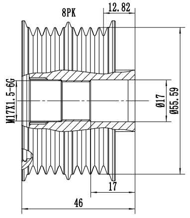 FYD50760 Overrunning Alternator Pulley