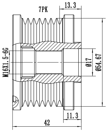 FYD50770 Overrunning Alternator Pulley