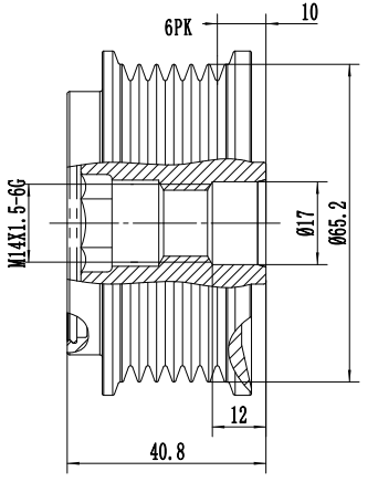 FYD50833 Overrunning Alternator Pulley
