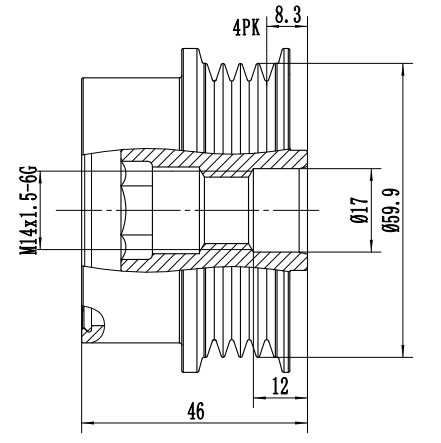 FYD50851 Overrunning Alternator Pulley