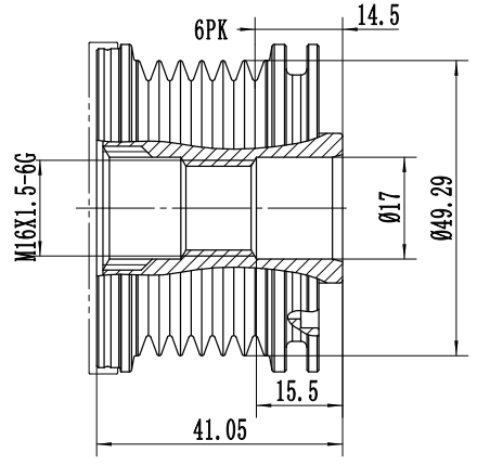 FYD51043 Overrunning Alternator Pulley
