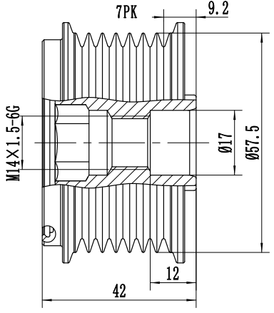 FYD51105 Overrunning Alternator Pulley