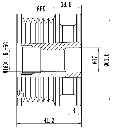 FYD51501 Overrunning Alternator Pulley