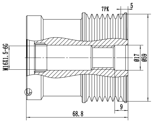 FYD51502 Overrunning Alternator Pulley