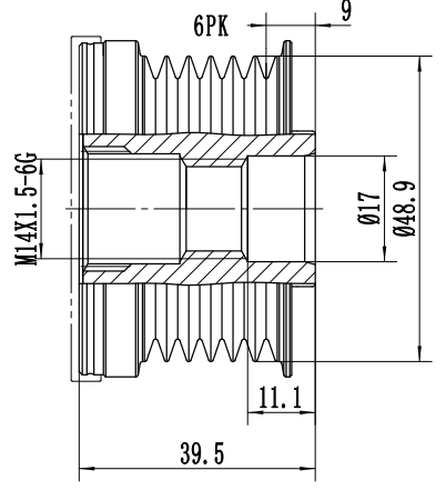 FYD51504 Overrunning Alternator Pulley