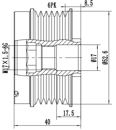 FYD51517 Overrunning Alternator Pulley