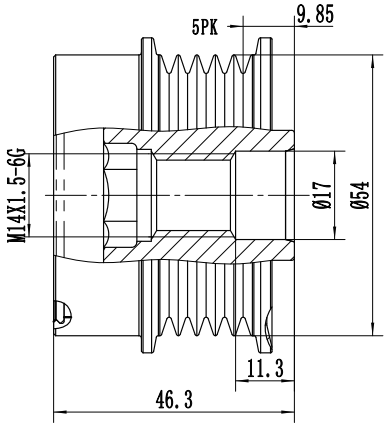 FYD51528 Overrunning Alternator Pulley