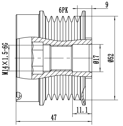 FYD51530 Overrunning Alternator Pulley