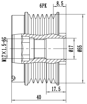 FYD51534 Overrunning Alternator Pulley