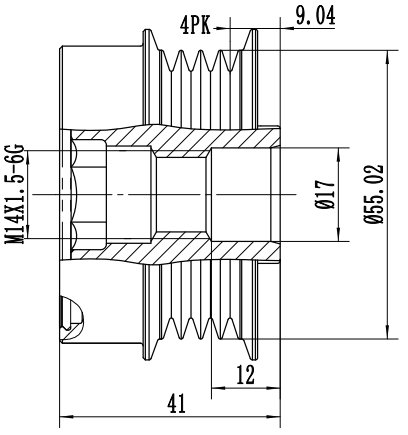 FYD51541 Overrunning Alternator Pulley