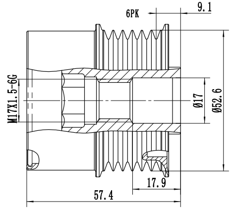 FYD51544 Overrunning Alternator Pulley