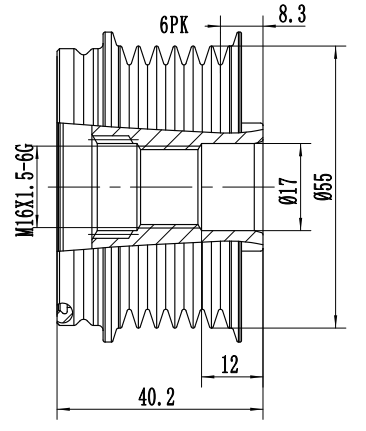 FYD51577 Overrunning Alternator Pulley