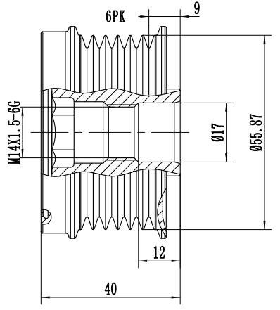 FYD51578 Overrunning Alternator Pulley