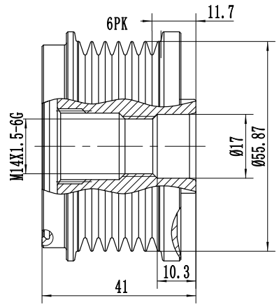 FYD51580 Overrunning Alternator Pulley