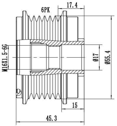 FYD51583 Overrunning Alternator Pulley